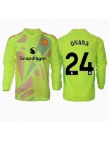 Moške Nogometnih dresov Manchester United Andre Onana #24 Vratar Gostujoči 2024-25 Dolgi rokavi